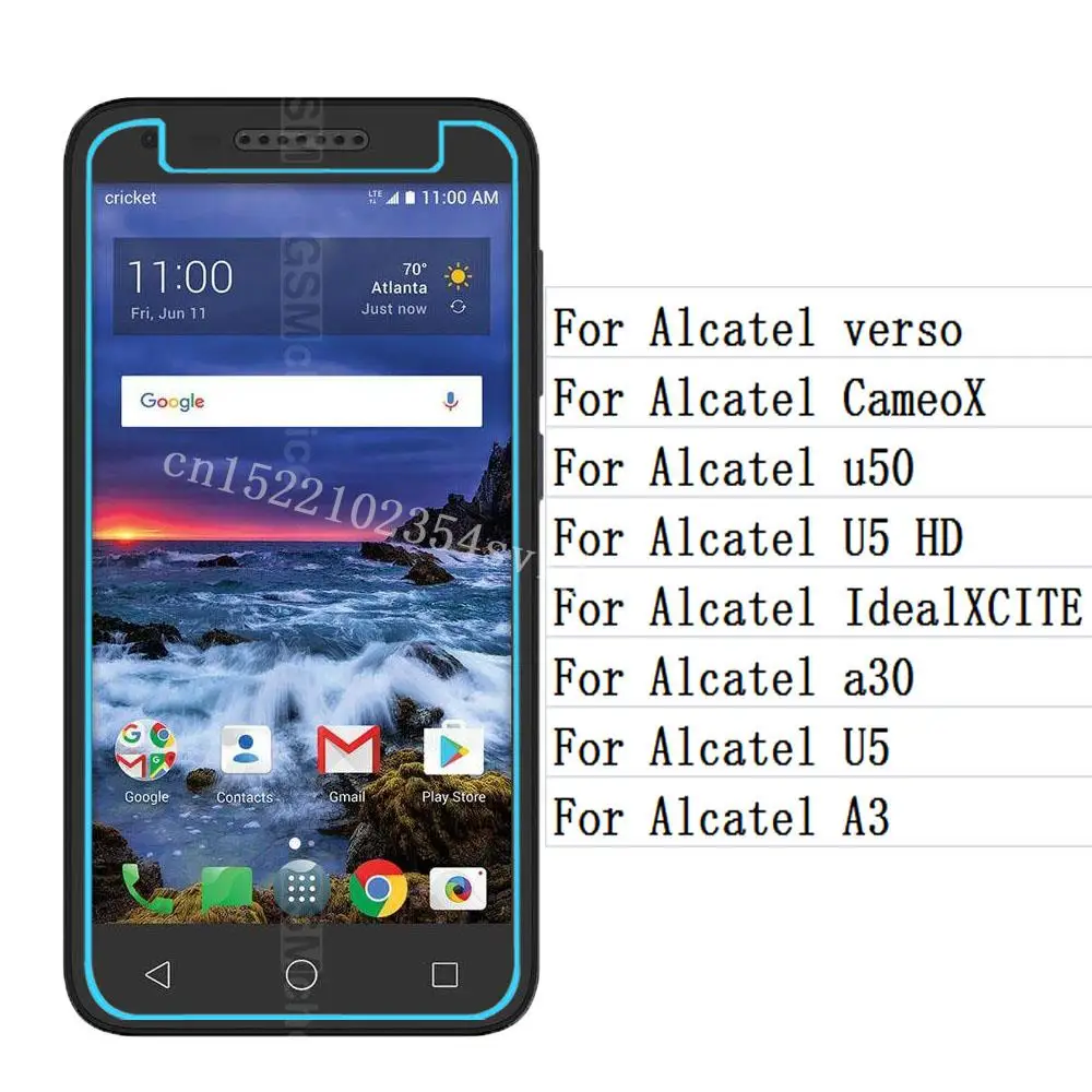 

Tempered Glass 9H Explosion-proof Protective Film Screen Protector phone For Alcatel CameoX u50 IdealXCITE U5 HD a30 U5 A3 verso