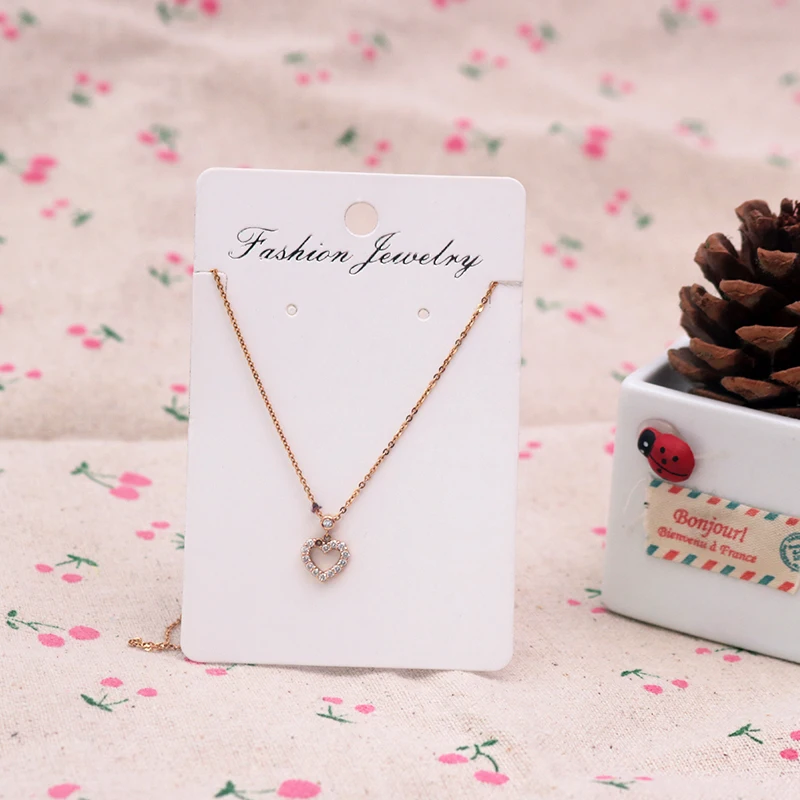 

100pcs/lot 5*7 6*9 White Paper Hang Necklace Holder Earring Packing Card Jewelry Display Accessories Jewelry Set Packaging Card