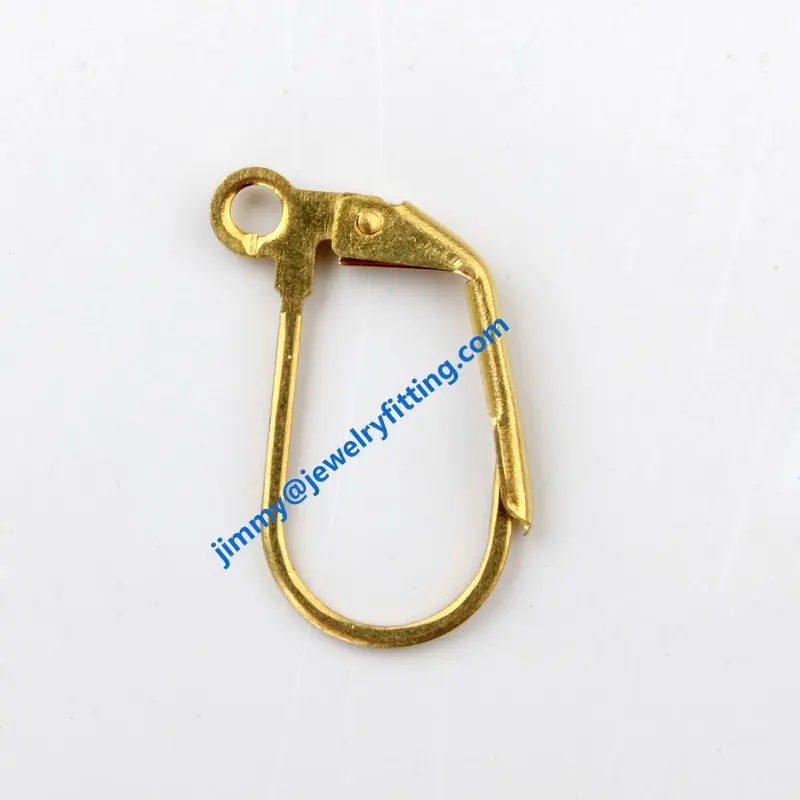 2014 new fashion jewelry findings brass lever back earring clip Screw back earrings clip earring fittings