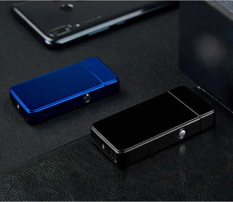 Персональный креативный ветрозащитный usb зарядка сенсорный индукционный двойной дуговой зажигалки импульсный плазменный прикуриватель гаджеты для мужчин