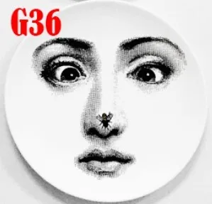 Винтажные принты rosenthal Piero fornasetti в пластинках, художественная тарелка для лица, Череп, на заказ, los platos, для искусства, спальни, дома, кафе, модные декоративные - Цвет: JJ