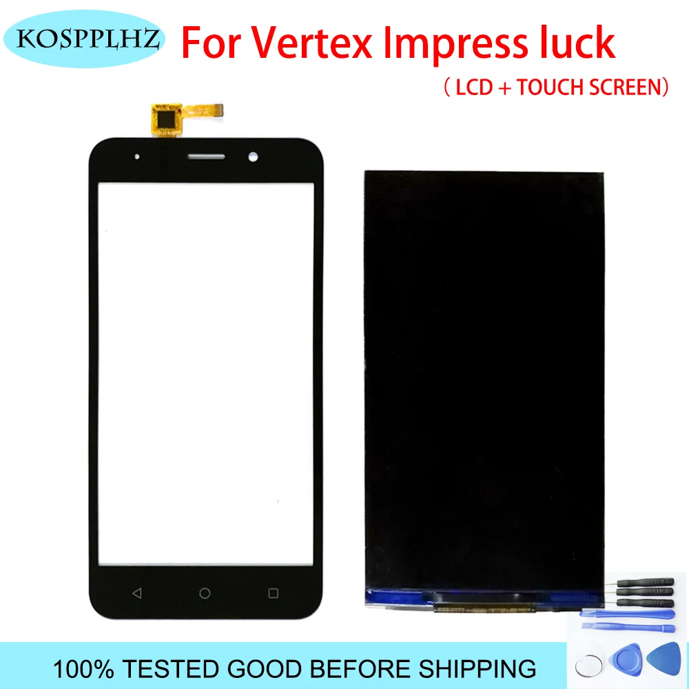 KOSPPLHZ 5 0 дюймов для Vertex impress Luck сенсорный экран дигитайзер и ЖК Передняя стеклянная