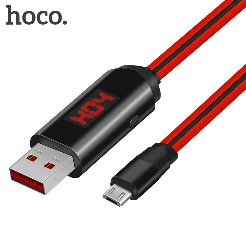 HOCO Micro USB кабель для быстрой зарядки USB кабель для передачи данных Android светодиодный кабель для зарядки samsung Xiaomi Tablet кабель для мобильного телефона