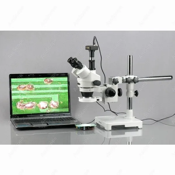 Светодиодный бум стенд микроскоп AmScope поставщиков 3.5x 45X LED стерео зум + Цифровая