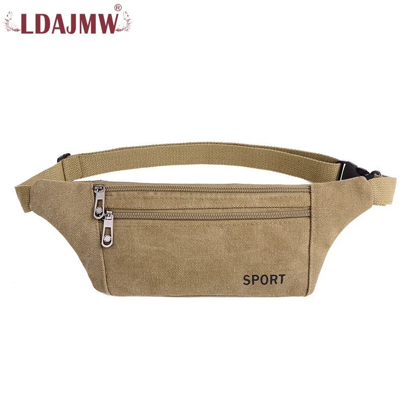 Fashion Leisure Motion Canvas Fanny Pack Waist Bag Pochete Money Belt Celulares Phone Bags Cases For Man Women | Багаж и сумки