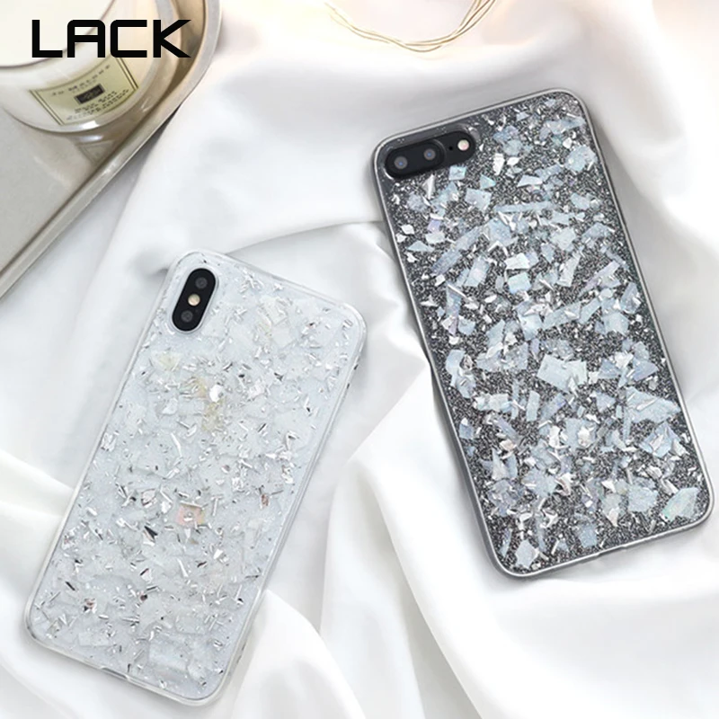 Роскошный блестящий чехол для телефона LACK Fritillaria iphone 7 6 6s 8 Plus модные блестящие