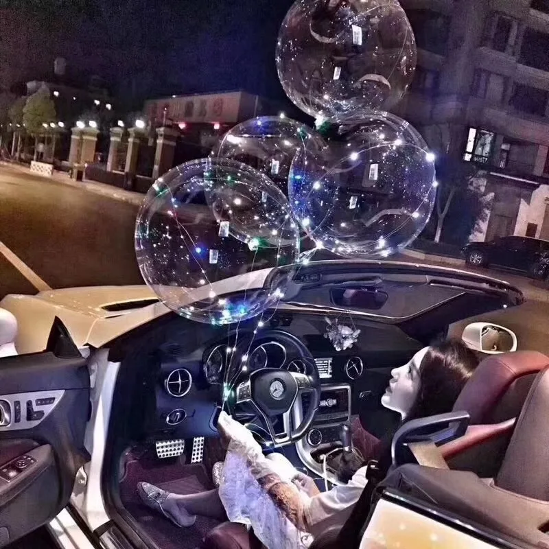 Рождественские воздушные шары 18 дюймов прозрачные со светодиодной лентой медная