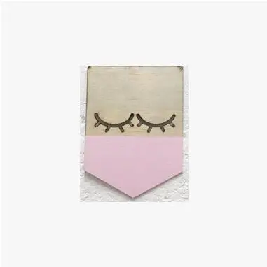 Pink Eyelash INS в скандинавском стиле положительный слоган баннер-гирлянда деревянный настенное украшение для детской комнаты украшения детской фотографии реквизит - Цвет: Pink Eyelash