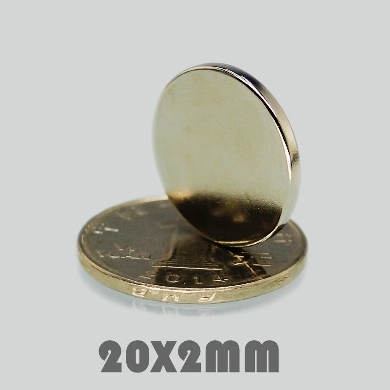 20/50/100P 20х2 мм Неодимовый Магнит Сильный Круглый магнит N35 20*2 поисковый