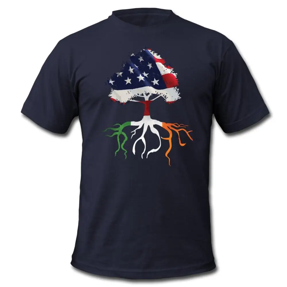 Флаг сша Ирландские Корни мужская Футболка &amp #8482 марка хлопок мужчины clothing
