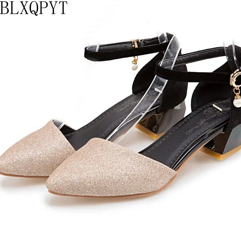 

New Big and Small Size 31-47 Shoes Women Sandals Pointed toe Sapato Feminino Summer Style Spring Summer Shoes high hells T335