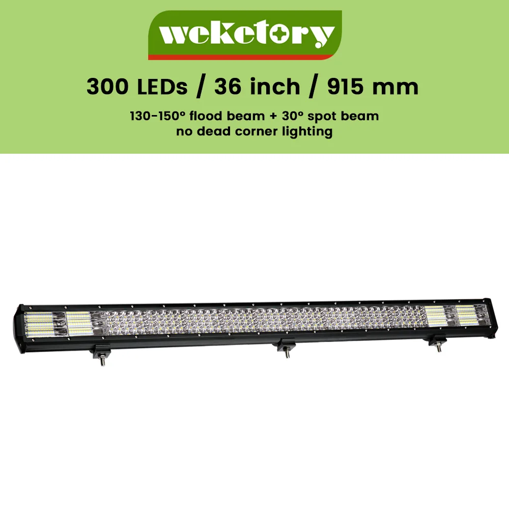 Weketory Quad рядов 4-44 дюйма светодиодный бар светодиодный светильник бар для автомобиля Трактор Лодка OffRoad бездорожье 4WD 4x4 грузовик внедорожник ATV дальнего света 12V 24V - Цвет: 36 inch combo