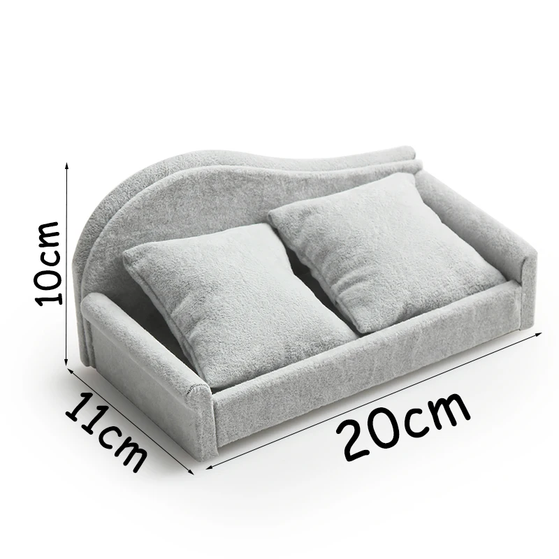 Серые ледяные бархатные для браслетов ювелирных изделий стенд мягкий диван 2