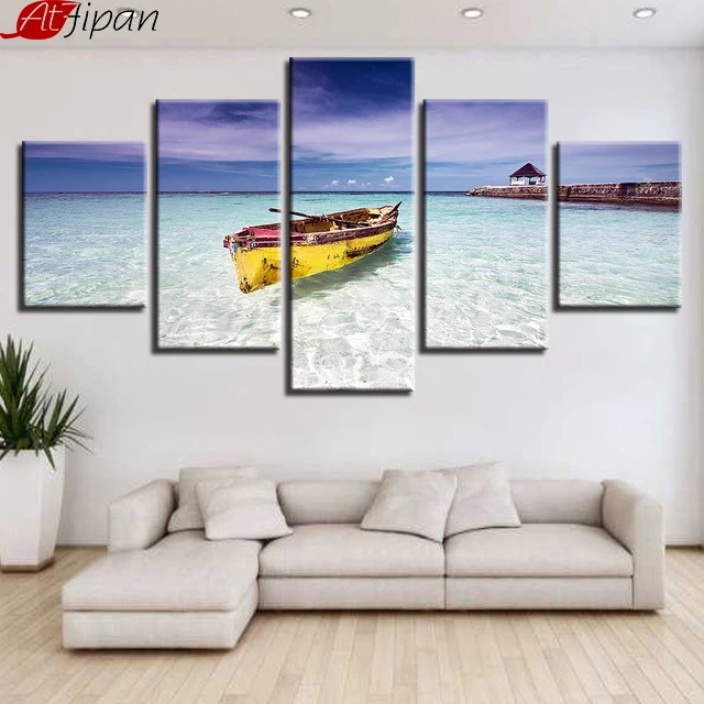 5 шт. настенные картины с изображением Морского Пейзажа | Дом и сад