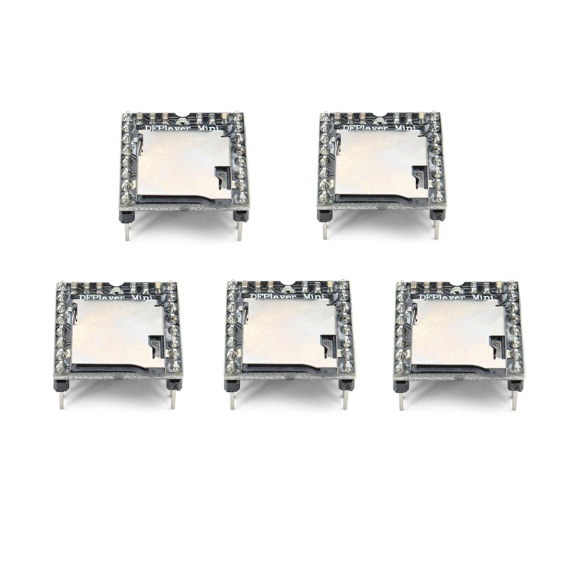 LEORY 5 шт. DFPlayer мини mp3 плеер модуль для Arduino 24 битный DAC выходной голосовой Поддержка