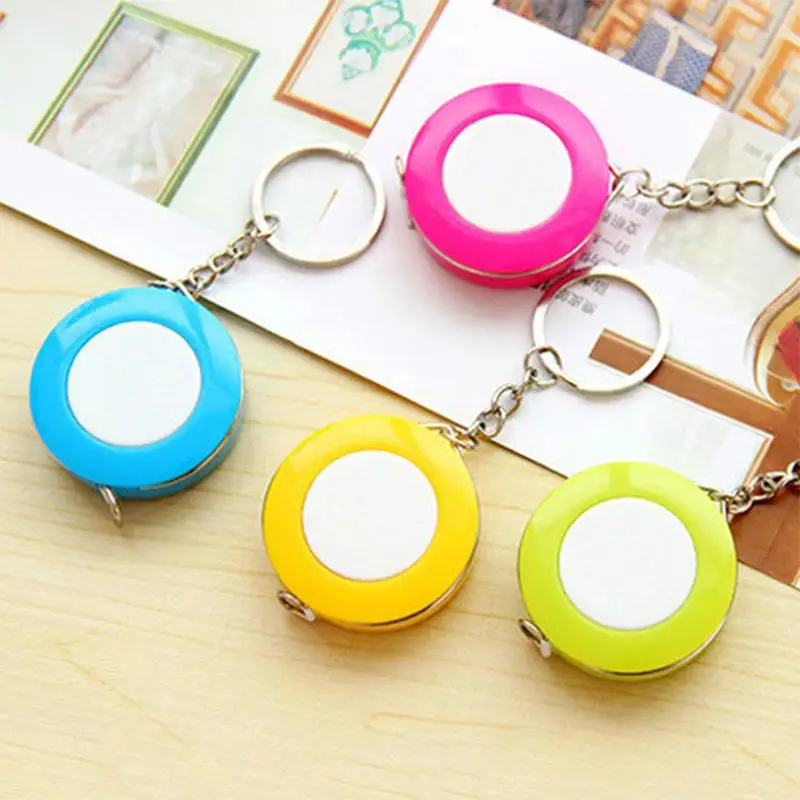 Wholesale 1.5M Candy Color mini Keychain Tape Measure Portable Ruler Centimeter Inch Children Height | Канцтовары для офиса и
