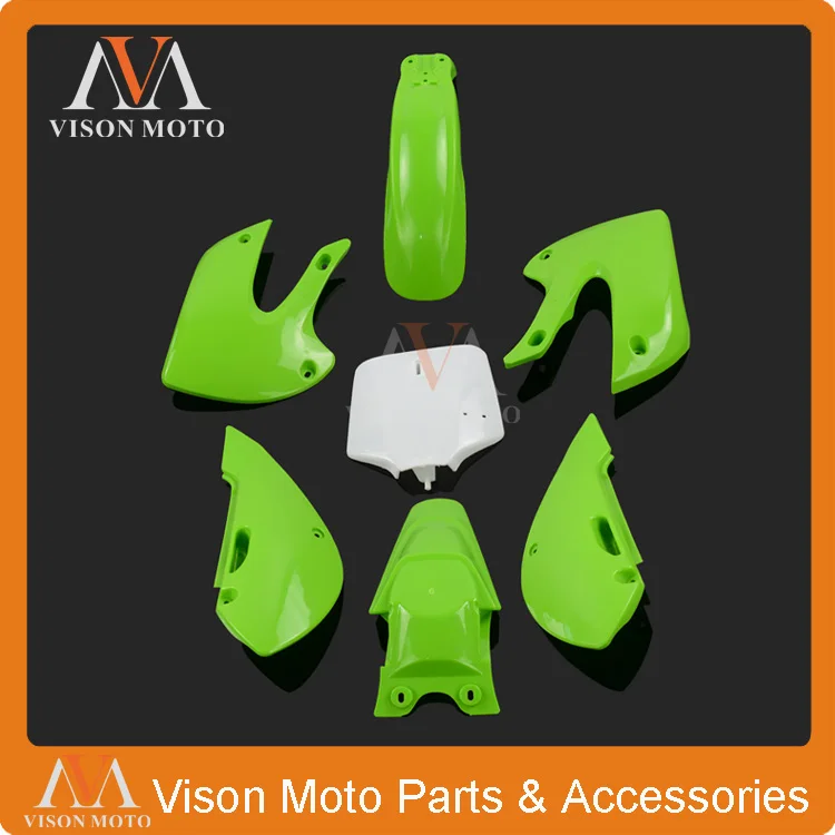 Полный корпус пластиковые наборы для Kawasaki Suzuki KLX110 2002 2013 KX65 2000 DRZ110 2003 2005 Dirt Pit Bike MX