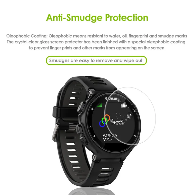Защитная пленка Qosea для Garmin Forerunner 735XT ультратонкая 2.5D 9 H прозрачная из закаленного