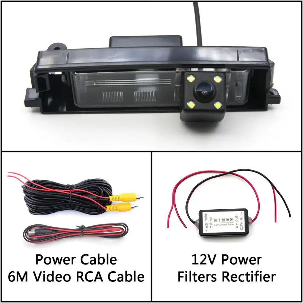 Camera With Filter Owtosin Reverse Rear View Camera For Toyota Vitz Platz Yaris Hatchback RAV4 RAV-4 Car Accessories Backward Backup Camera - Название цвета: Camera With Filter
