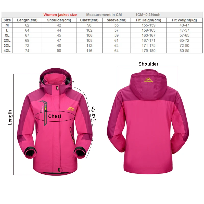 

THE ARCTIC LIGHT Women Hiking Jacket Trekking Travel Autumn Windbreaker Waterproof Windproof Breathable Outdoor Camping Coat