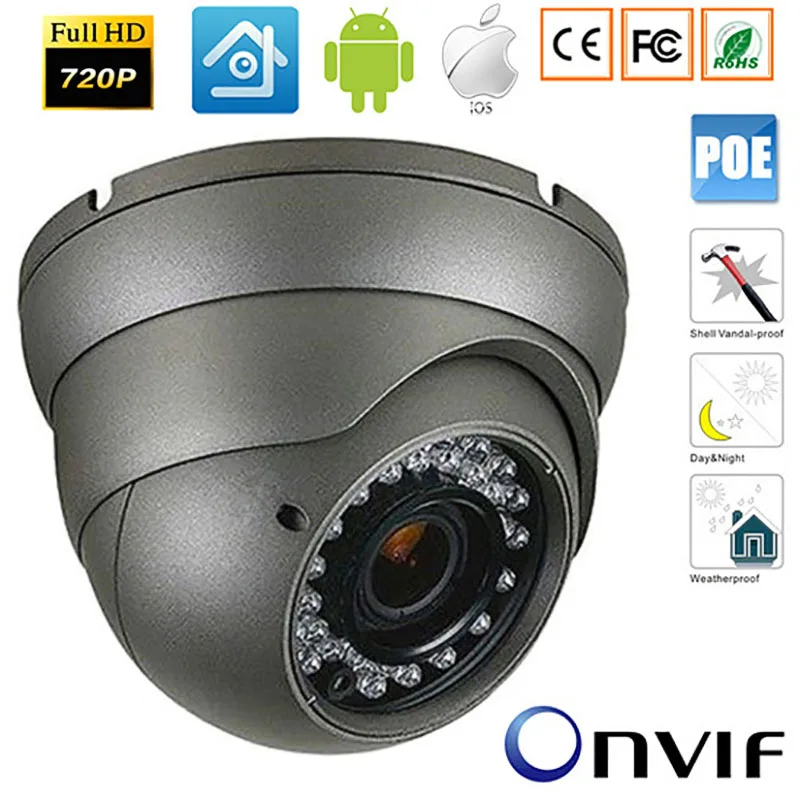 IP камера POE 720P для наружного видеонаблюдения 1080P 48 В H.265/H.264|Камеры