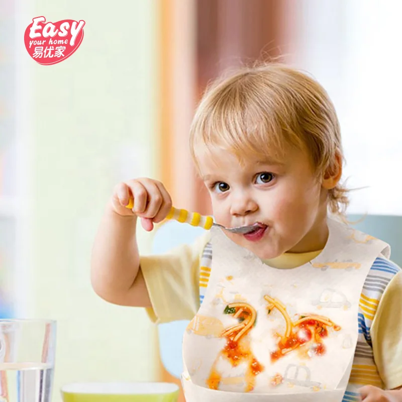 20 шт./партия одноразовые водонепроницаемые нетканые нагрудники для малышей