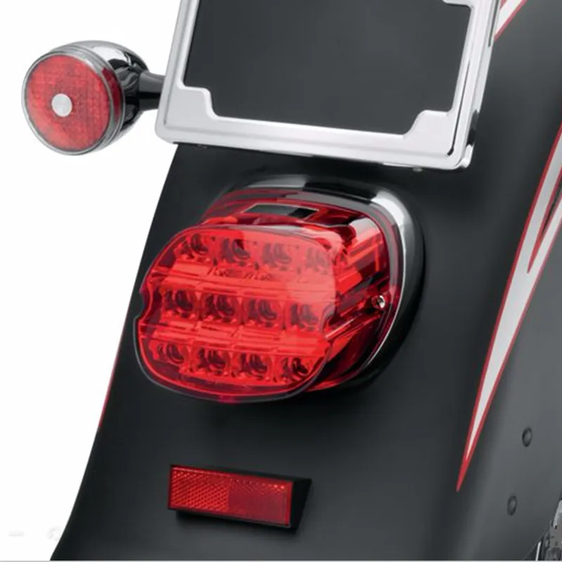 Для Dyna Super Wide Glide Low Rider Fat Bob мотоциклетный светодиодный фонарь дымчатый задний