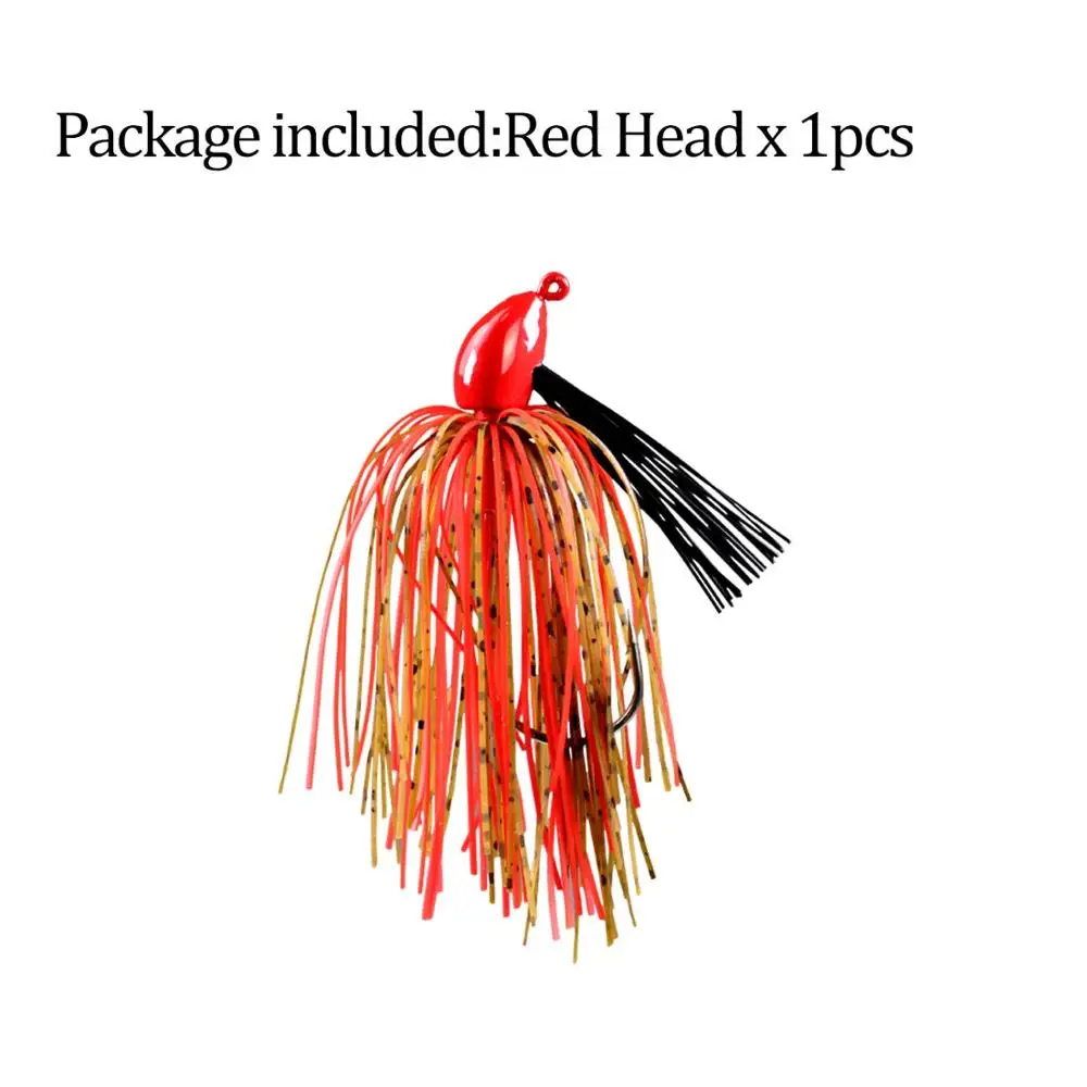1pcs redhead Thkfish 1 шт./3 шт. рыболовные Джиги смешанных цветов, резиновая приманка с юбкой для плавания, металлические Свинцовые джиг-головки 16 г, юбка Мормышка, приманки для рыбалки - Цвет: 1pcs redhead