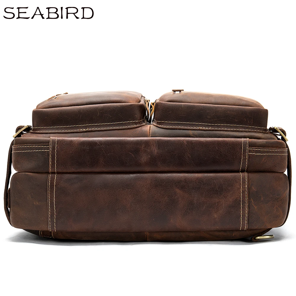 SEABIRD 2019 новый мужской портфель с несколькими карманами Ретро сумка из