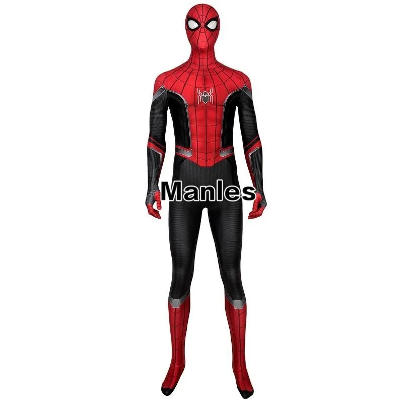 jumpsuit with mask Костюм Человека-паука Marvel, вдали от дома, костюм Человека-паука Питера Паркера, костюм Человека-паука, карнавальный костюм для взрослых на Хэллоуин, вечерние комбинезоны для мужчин - Цвет: jumpsuit with mask