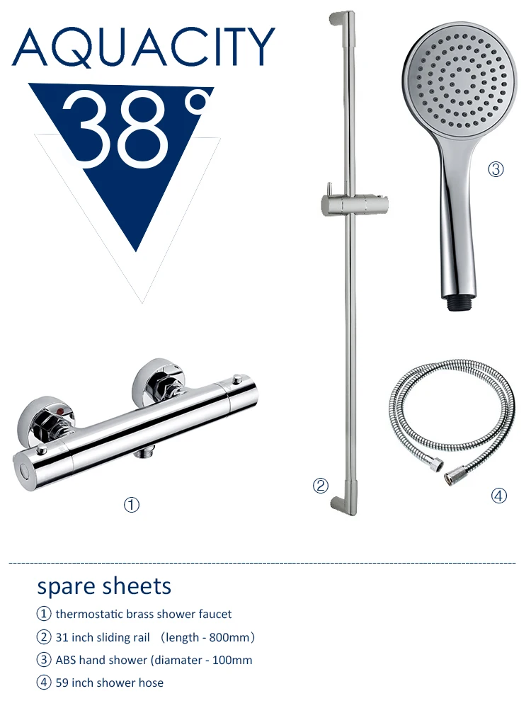 Бесплатная доставка современный открытый термостатический хромированный