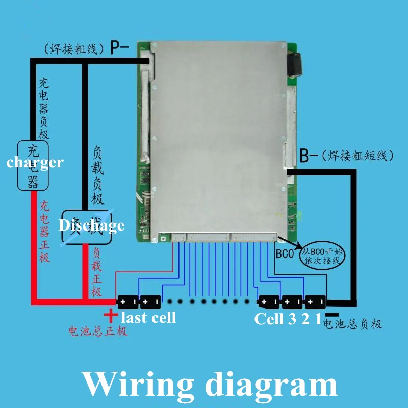 Комплект батарей 20S BMS 60 в lifepo4 1 шт. bms 80A 100A 120A 150A 200A регулятор тока для батареи 3 2 В