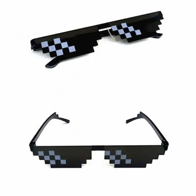 Мозаичные солнцезащитные очки шуточная игрушка Thug Life Deal With It пиксельные женские