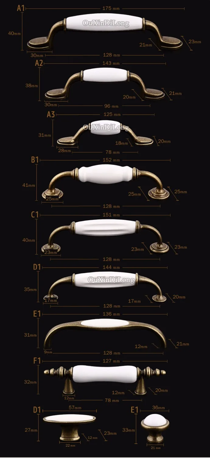 10 шт. керамические ручки для мебели и шкафа|handles and knobs|cabinet pull handlefurniture handle |