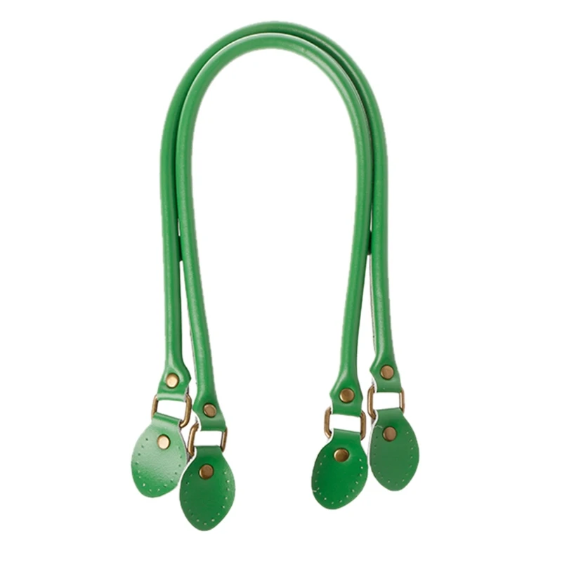 60cm Green 2 шт. женские сумки на плечо ручки круглые кожаные ручки diy части Сменный ремень для женской сумки 60 см длинные ручки Новая мода KZ0001 - Цвет: 60cm Green