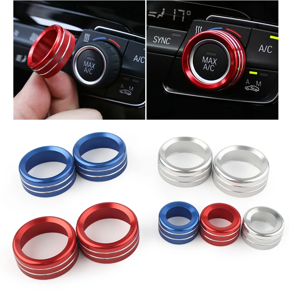 

CNC Car Audio Air Conditioning Switch Control Knobs Trim Ring Cover Decoration For BMW 1 2 3 4 5 6 7 Series GT X1 X3 X4 X5 X6
