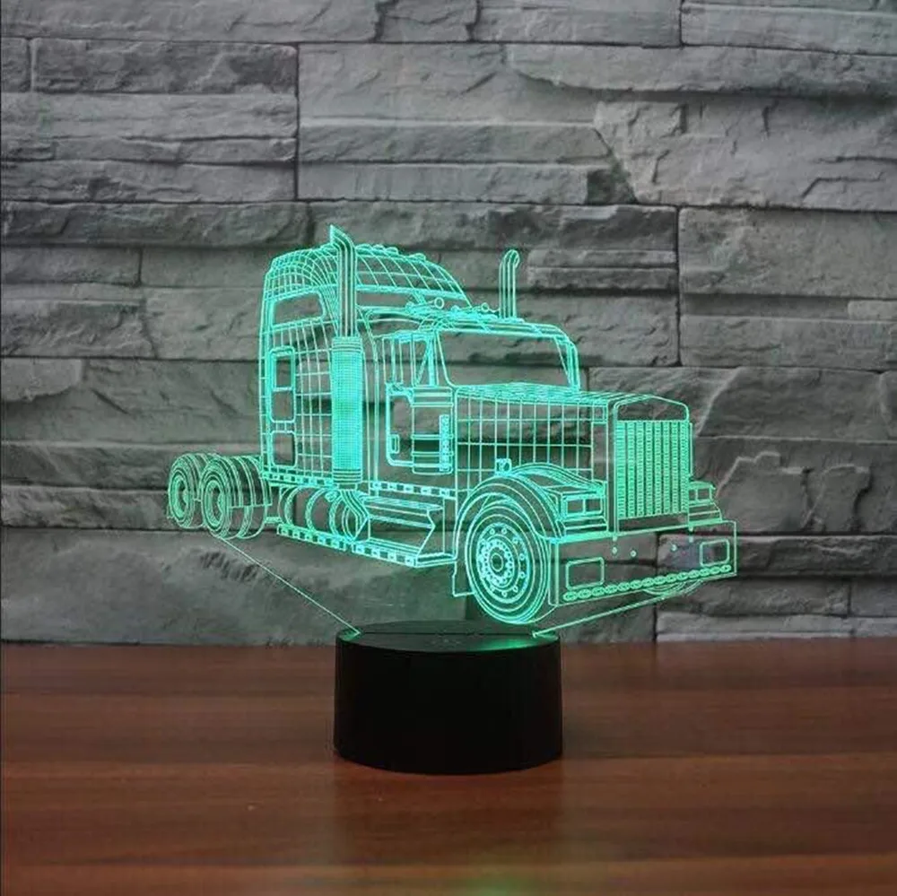 Kingchip автомобиль и автобус грузовик 3D светодиодный Ночник светодиодные акриловые
