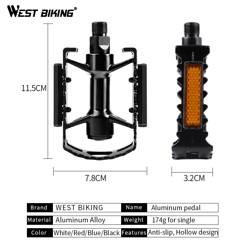 WEST BIKING велосипедные педали из алюминиевого сплава ультралегкие