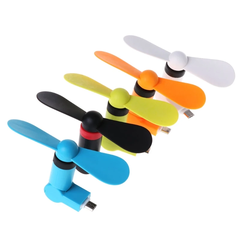 Вращающийся Micro USB вентилятор охлаждения для Samsung Xiaomi Huawei Android