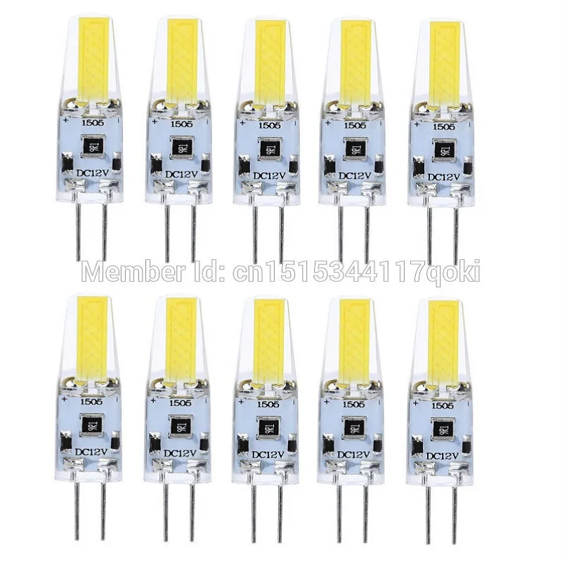 4W G4 1505 COB DC12V 400 500LM теплый белый или холодный естественный декоративный