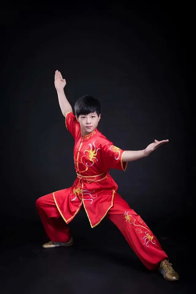 Фото Униформа для соревнований по боевым искусствам wushu taichi одежда тайцзи, одежда с вышивкой для кунг-фу, Наньцюань таолу №1