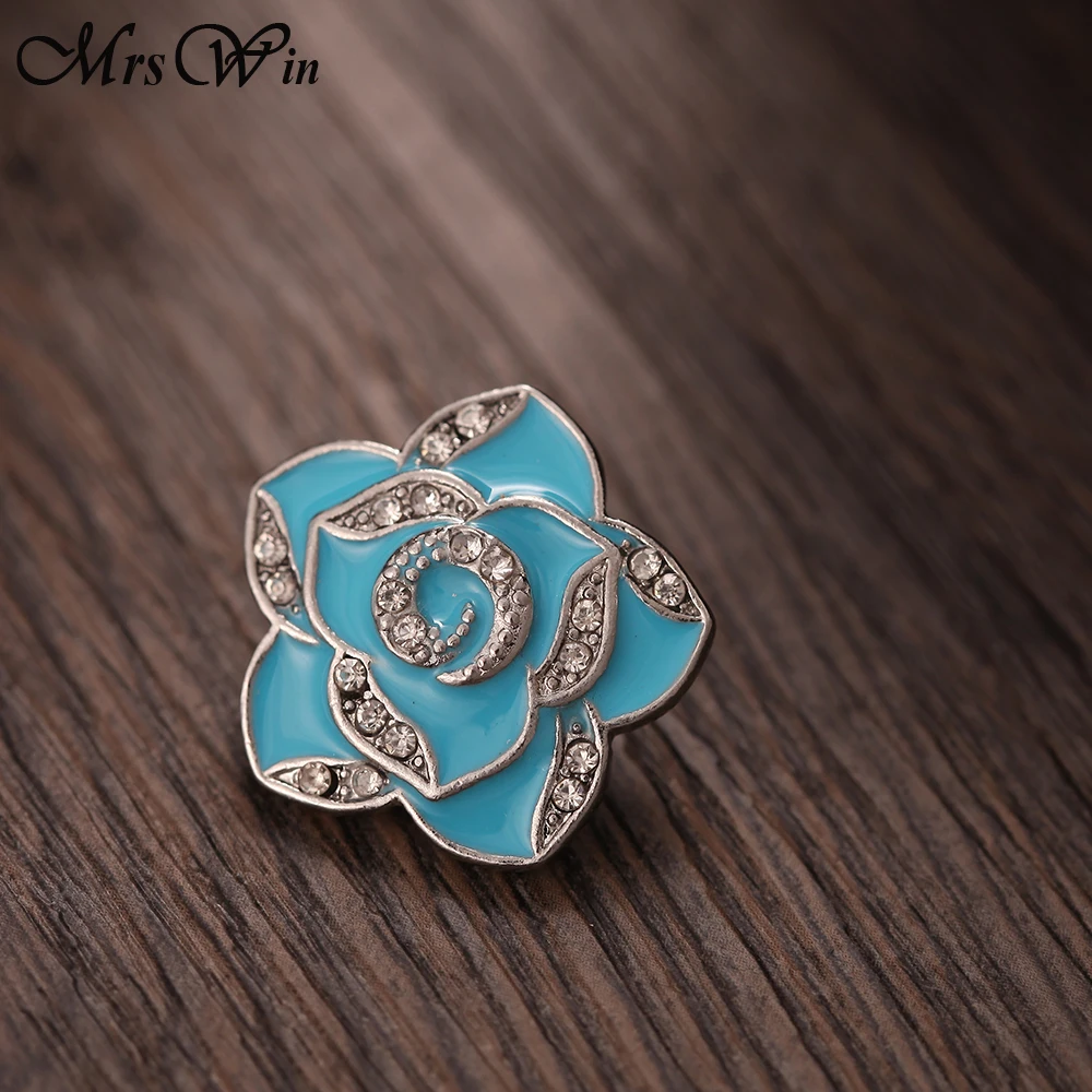 Новинка ювелирное изделие на кнопках Имбирные стразы цветок 18 мм кнопки для