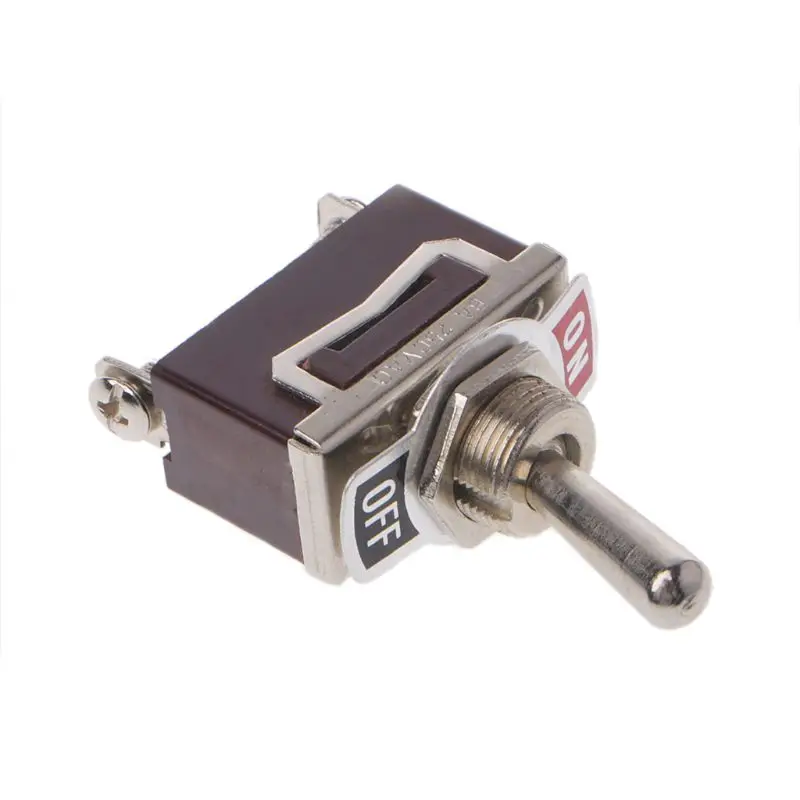 OOTDTY сверхмощный SPST 2Pin 2 терминала 10A AC 250V ВКЛ/ВЫКЛ Кулисный тумблер E-TEN1021 |