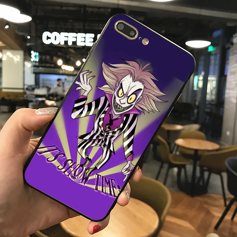Черный чехол книжка beetlejuice для iphone X 7 XS XR MAXA 11 11Pro Samsung S9 S10|Бамперы| |