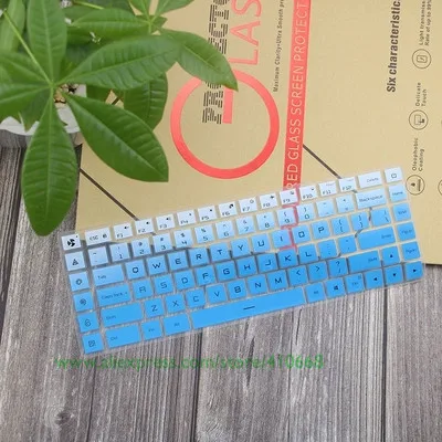 Gradual blue Мягкая силиконовая клавиатура для ноутбука защитный чехол накладка пленка защита кожи для Xiaomi mi Ga mi ng ноутбук 15 15,6 дюймов GTX 1060 - Цвет: Gradual blue