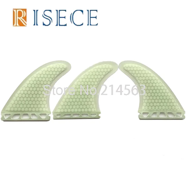 G3/G5/G7 3 Sizes Fiberglass Surfboard Fins Clear White Honeycomb Fin Thruster Future Surf | Спорт и развлечения