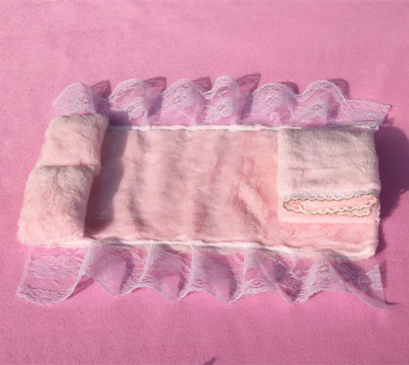 Высокое качество Аксессуары для кукол мебель розовое одеяло + подушка (кровать
