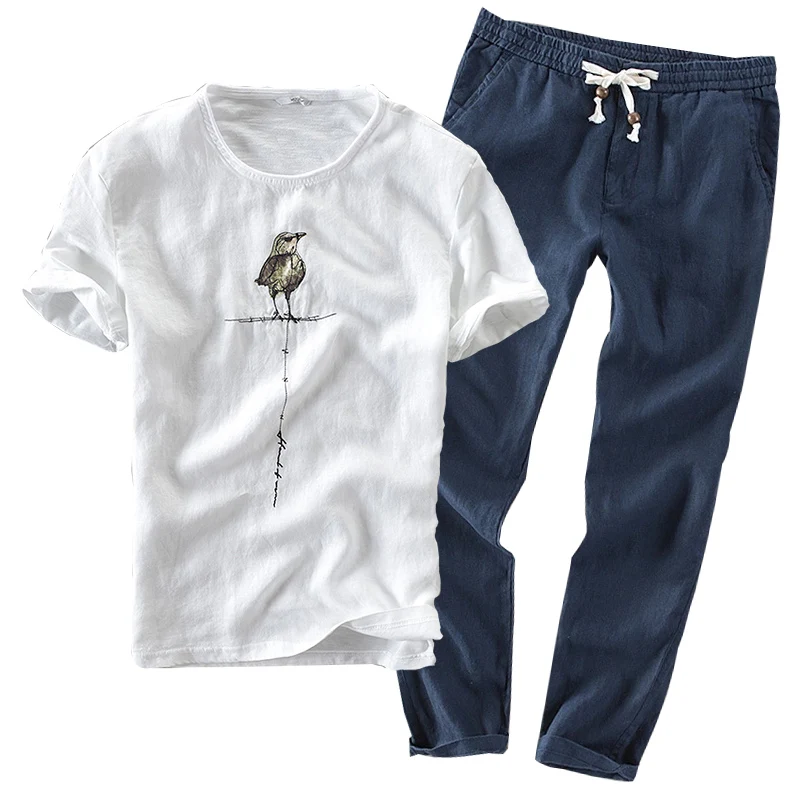 Sinicism 2019 мужские летние футболки высокого качества хлопок лен с коротким рукавом