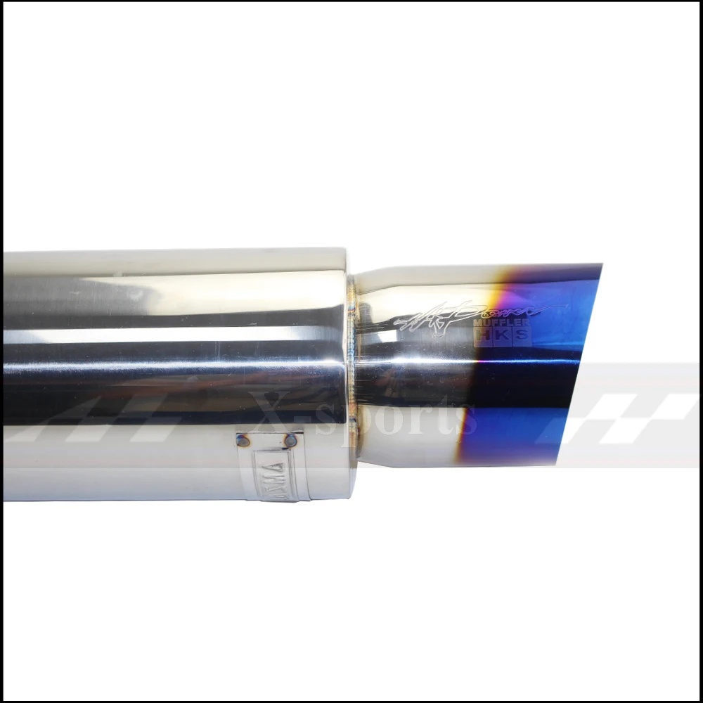 Car Styling Exhaust System Pipe Tail Universal Racing Muffler High Quality Stainless Steel 2.5"3"To 4" Mufflers oblique