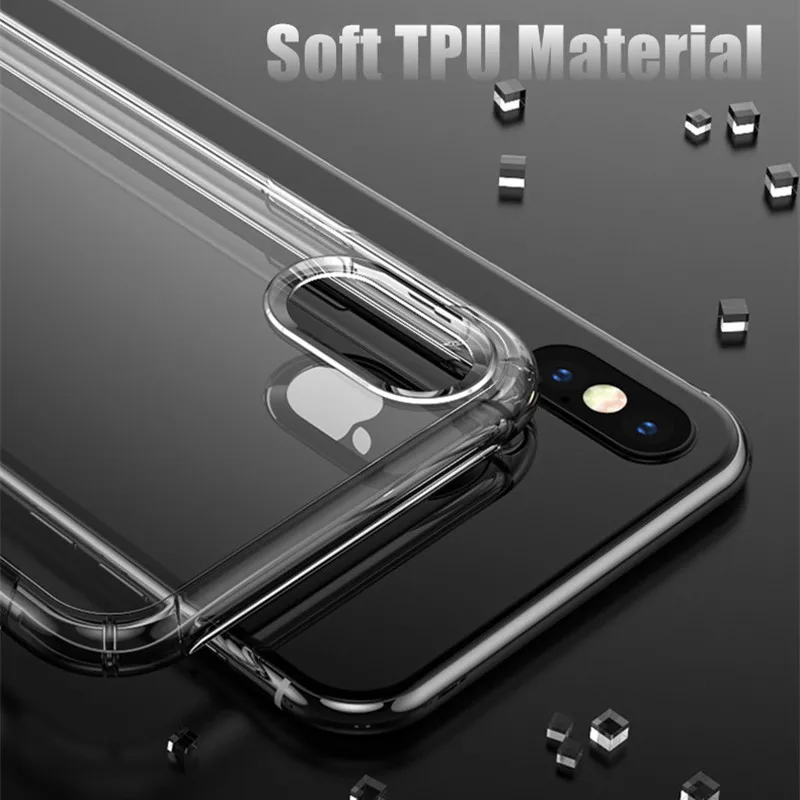 Fashion Shockproof Clear Silicone Protect Cover For iPhone X XS Max XR Case Soft TPU 6s 6 7 8 Plus 5 5S |